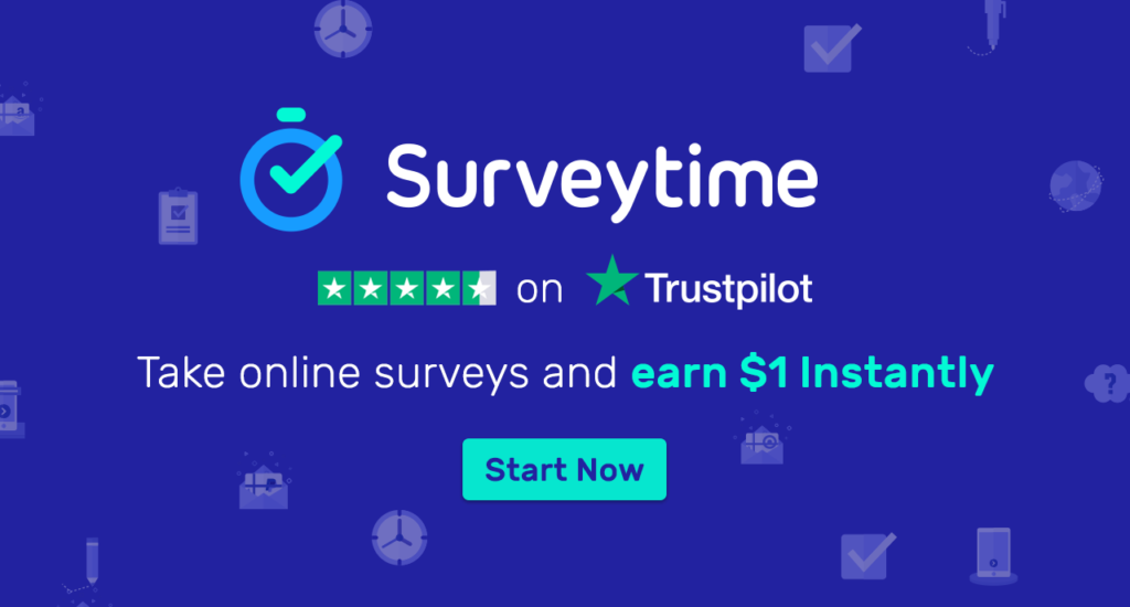 Surveytime - Take online surveys and earn your first dollars today.